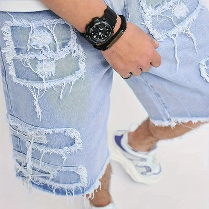 ⚡Raw Hem Denim Shorts with Rips