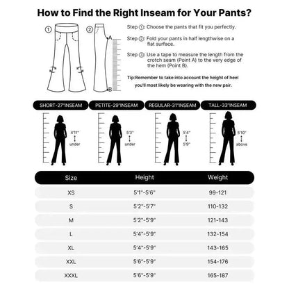 💚Women’s High-Waist Wide Leg Pants – Business Casual Yoga Dress Pants with Pockets