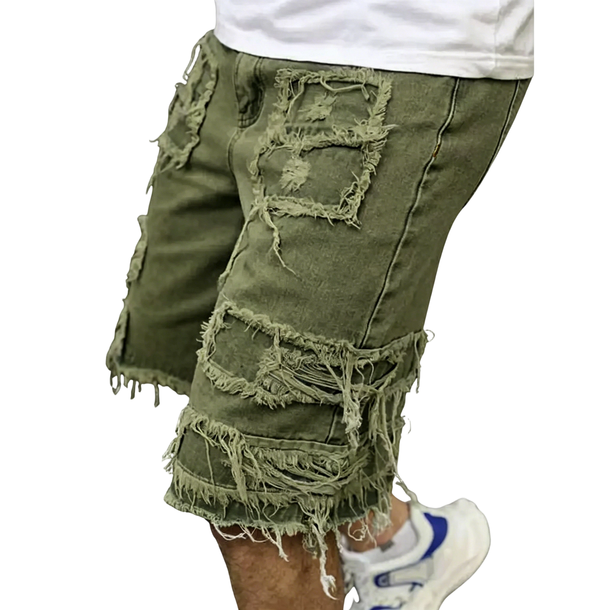 ⚡Raw Hem Denim Shorts with Rips