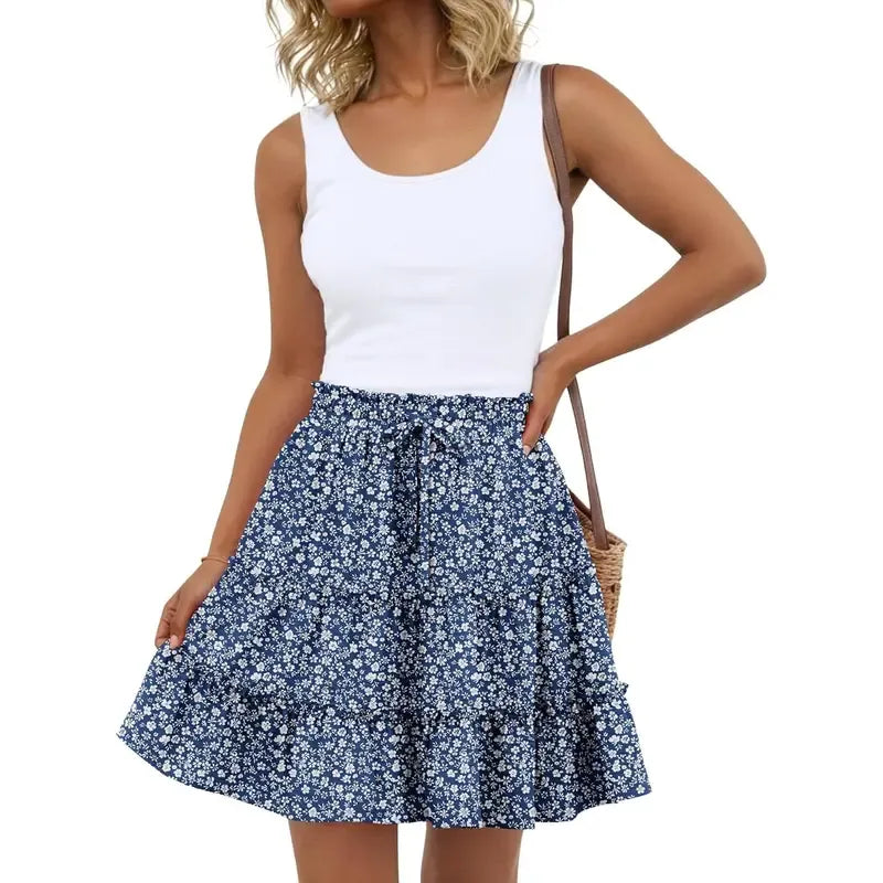 Women's Bohemian Style Midi Skirt.