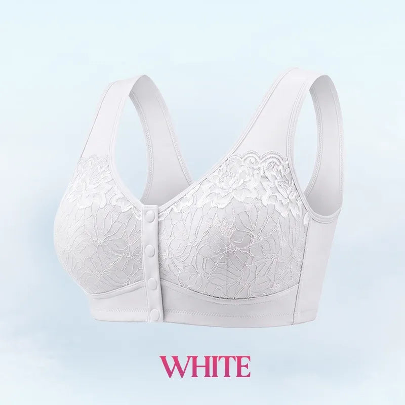 🔥Last Day💥Front Closure Breathable Cotton Lifting Bra for Senior