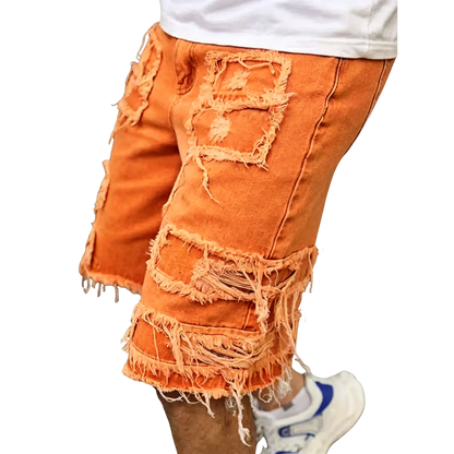 ⚡Raw Hem Denim Shorts with Rips