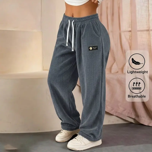 🔥 LAST DAY SALE –Women's Solid Straight Leg Corduroy Bottoms-100% Cotton