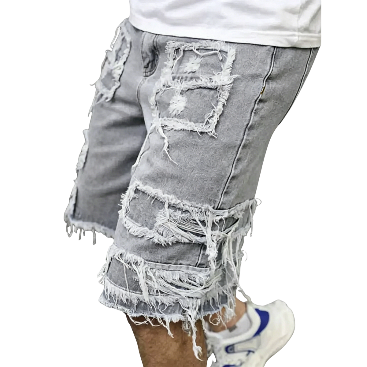 ⚡Raw Hem Denim Shorts with Rips