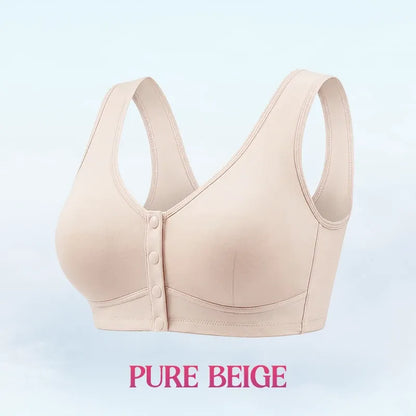 🔥Last Day💥Front Closure Breathable Cotton Lifting Bra for Senior