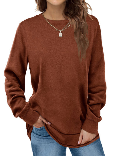 Women Crewneck Long Sleeve Shirts