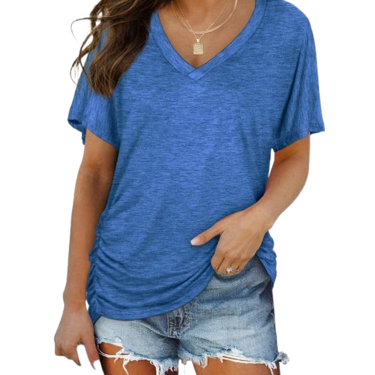 🔥 Women's V-Neck Everyday Tee | Ultra-Soft, Flattering Fit & All-Day Comfort 💖