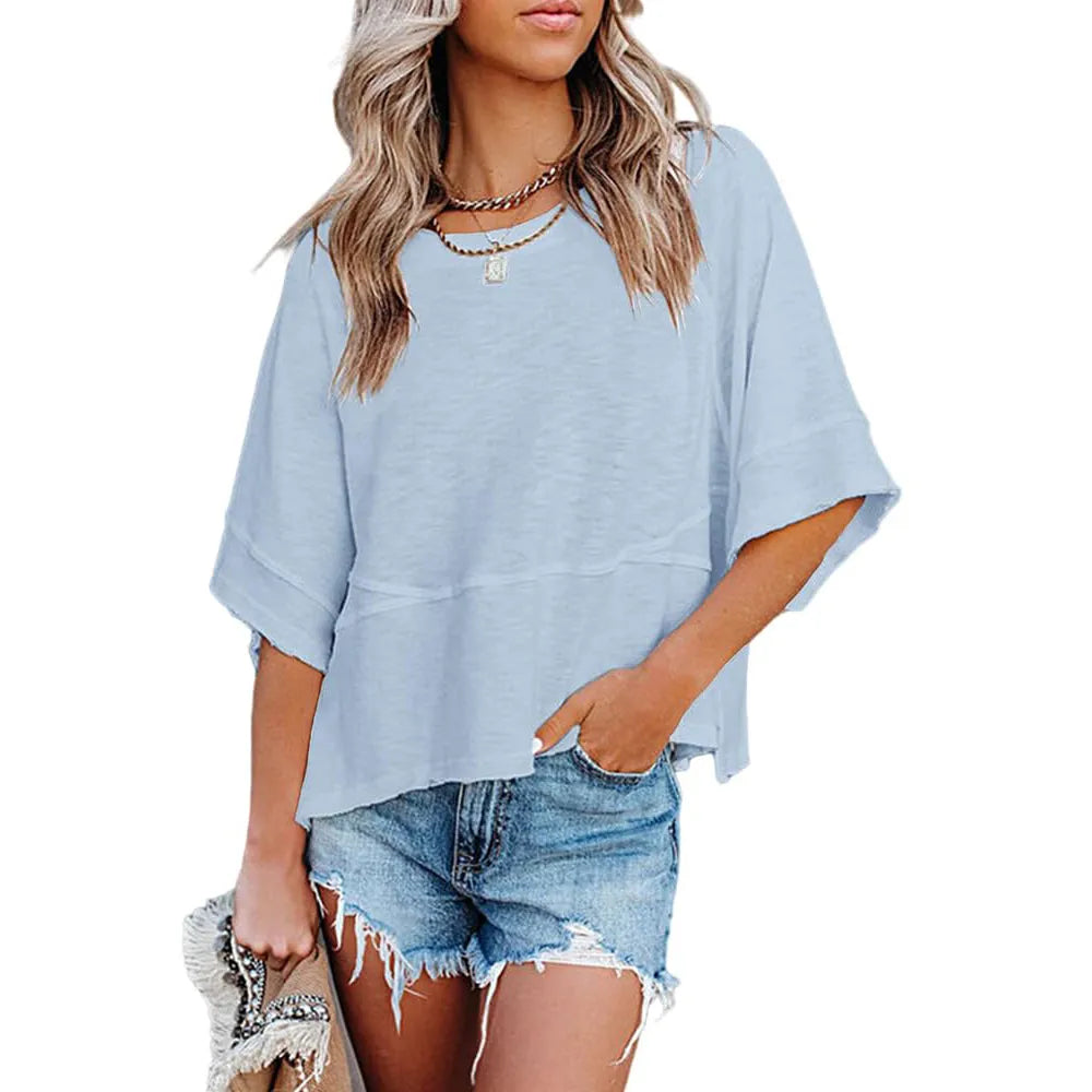 Women's Batwing Half Sleeve T-Shirts Tops