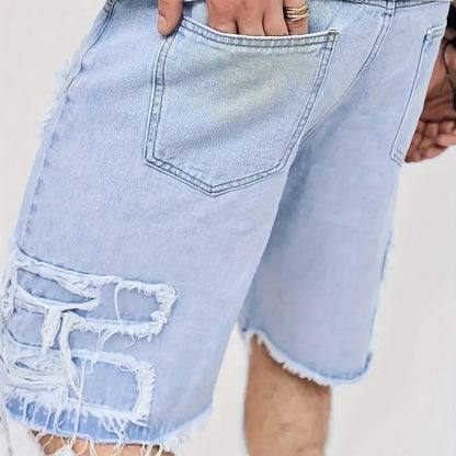 ⚡Raw Hem Denim Shorts with Rips