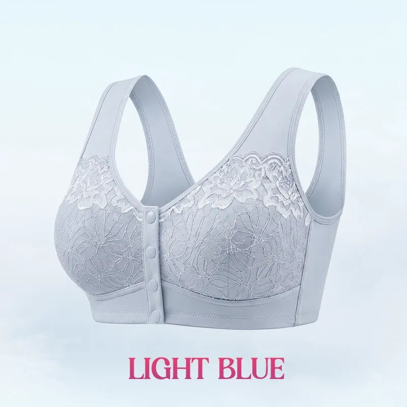 🔥Last Day💥Front Closure Breathable Cotton Lifting Bra for Senior