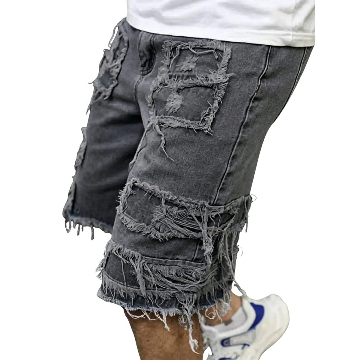 ⚡Raw Hem Denim Shorts with Rips