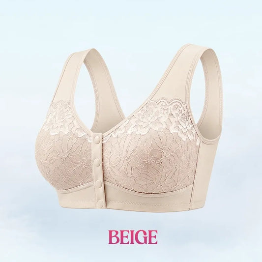 🔥Last Day💥Front Closure Breathable Cotton Lifting Bra for Senior