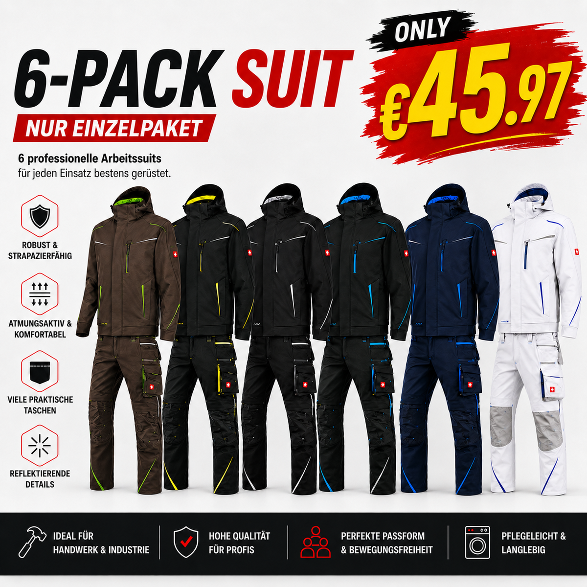 ☀️ WINTER-SALE IM SOMMER ❄️Softshelljacke x Bundhose e.s.motion 2020 Set