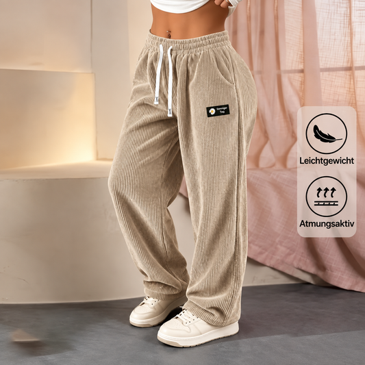 [LETZTER VERKAUFSTAG] Damen-Cordhose mit geradem Bein – 100 % Baumwolle