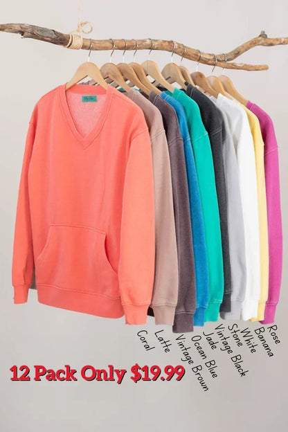 Cozy Campfire V-Neck Sweatshirt🔥