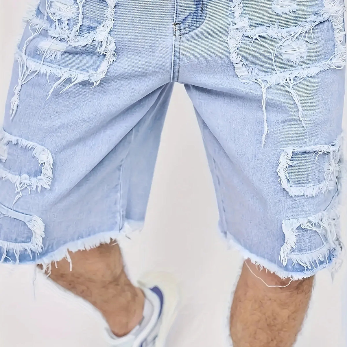 ⚡Raw Hem Denim Shorts with Rips