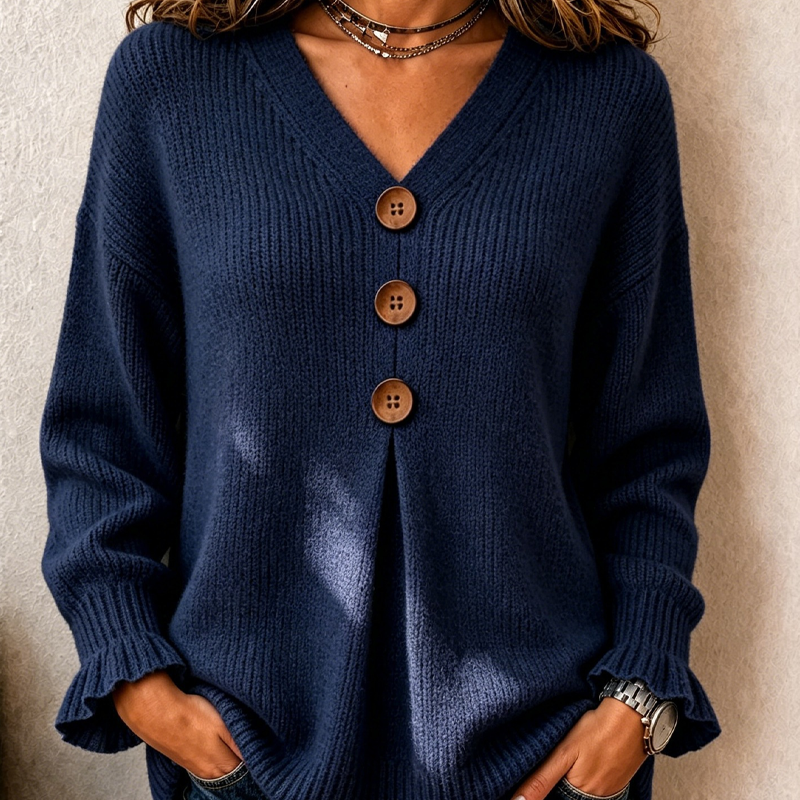 💝💝Special Price Today | Women's Soft V-Neck Textured-Knit Sweater